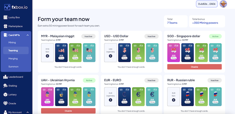 We finished testing Team's Currencies NFTs feature today!